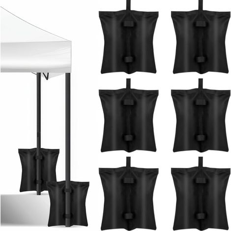 Lot de 8 Sac de Lestage pour pour Tonnelle Sac de Sable, Poids de Lestage, Poids pour Tonnelle Convient aux Auvents Tentes Parasols Terrasses Parasols (33x38cm) (1/5)