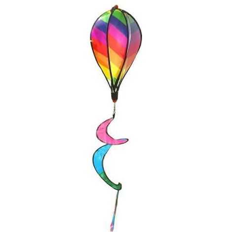 Pendentif de jardin en forme de montgolfière printanière, moulin à vent rotatif, décoration suspendue D (1/5)