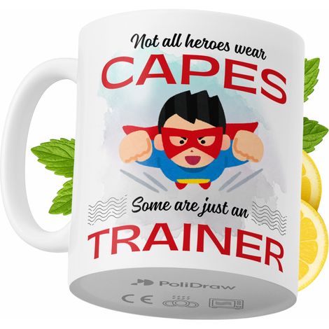 Mug humoristique pour coach sportif, avec un texte amusant et un design graphique original. Idéal pour les anniversaires, les fêtes et les occasions spéciales. Mug premium pour la maison, le bureau ou (1/5)