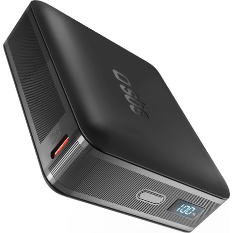 Batterie externe avec écran LCD 20 000 mAh USB-C 65 W - noire (1/2)