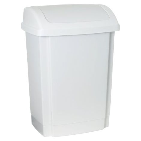 Poubelle pivotante Plast Team 25 l blanche 1341