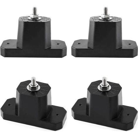 4-Piece Outdoor Air Conditioner Bracket, Anti-Vibration Air Conditioner, Air Conditioner Vibration Dampers, Indoor and Outdoor Air Conditioner Bracket (Black)