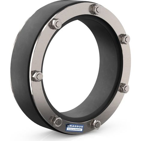 Raccord CR Pressdg. Type DD, DN 300, OD 225 mm jusqu'à 3 bar, joint : 40 mm, EPDM / V4A