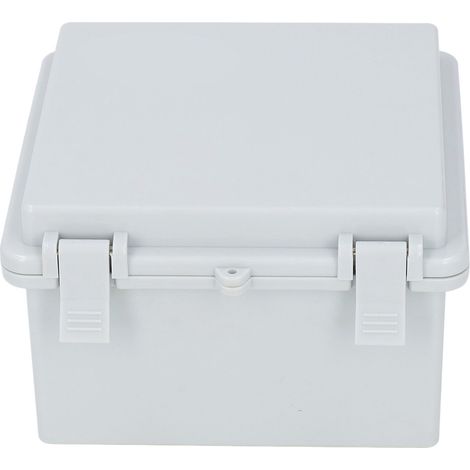Boîte de jonction étanche IP67 avec couvercle à charnière, en plastique ABS, pour projets électriques extérieurs, grise. (1/5)