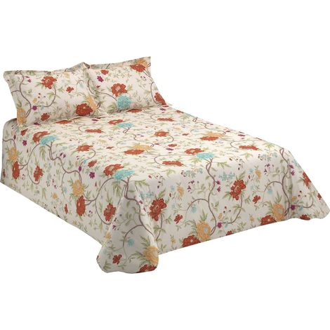 Set Housse De Couette, lit 180, Coton, Rouge et Blanc. (1/3)