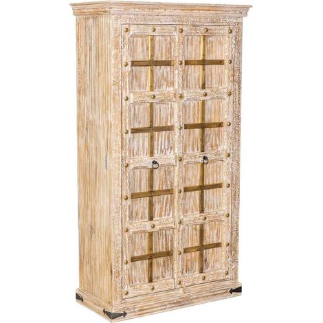 Armario de madera beige 99x46x180h cm
