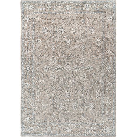 Tapis vintage kaki beige facile à entretenir - 150 x 80 cm (1/4)