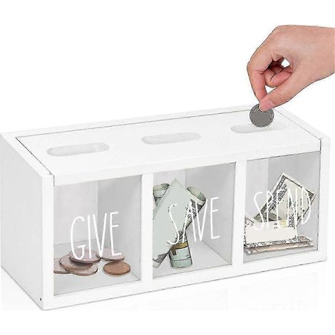 Tirelire en bois 25-26 cm pour enfants, tirelire murale pour les petits épargnants. (1/4)