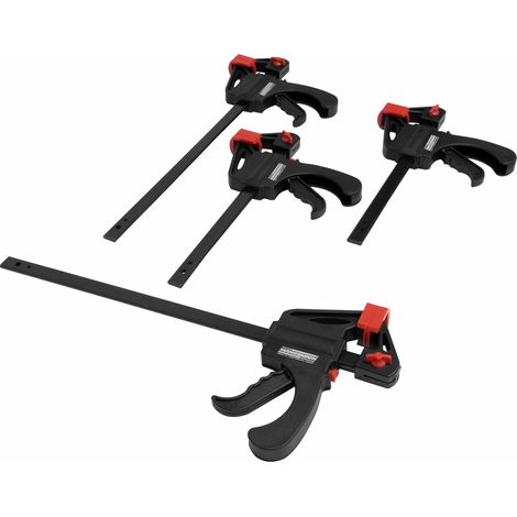 BRÜDER MANNESMANN WERKZEUGE M90304 LOT DE 4 SERRE-JOINT SERRAGE RAPIDE UNIVERSELS (1/3)