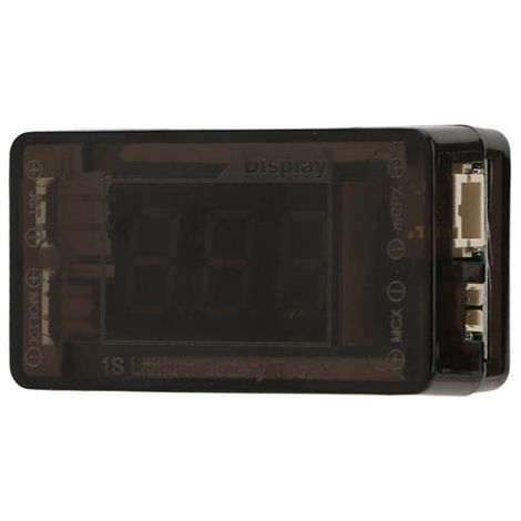 Testeur de batterie 1S avec indicateur de tension pour connecteurs MOLEX JST MCPX MCX, vérificateur de charge pour piles rechargeables, compatible drones et modélisme, affichage LED précis, pack de 1 (1/5)