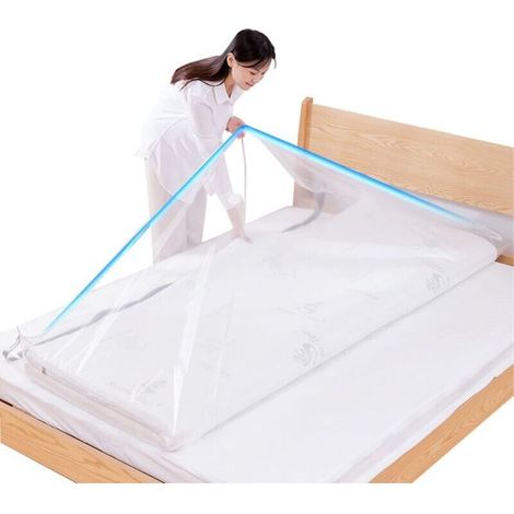Grand sac de rangement sous vide pour matelas, vêtements, matelas compressé à 80 %, pas besoin de pompe à vide (220 x 100 cm) (1/4)
