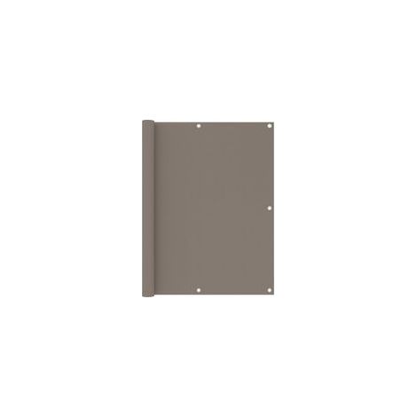 Paravent de balcon, taupe, 120 x 500 cm, tissu Oxford - Crezuo (1/4)