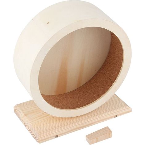 Maison en bois pour petits animaux de compagnie Hamster, roue amusante, nid de repos et de jeu, jouet d'exercice(s) (1/5)