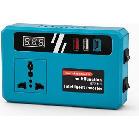 Inverter 150W per Batteria Makita 18V con Presa 220V USB Type-C Display LCD