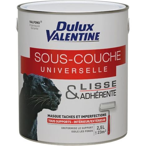 Sous-couche Universelle Glycéro Blanc 2.5l Adhérence Puissante, Isolante Et Couvrante - Dulux Valentine