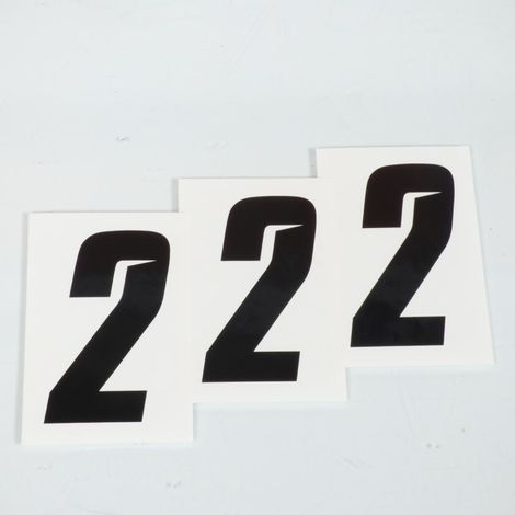 lot von 3 aufkleber aufkleber rennnummer zwei 2 schwarz blackbird