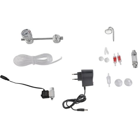 Kit co2 Aquarium, Kit de système de générateur de CO2, Système de générateur de CO2 avec électrovanne, Kit de réacteur de dioxyde de Carbone pour Plantes Aquarium, Diffuseur de Bulles (1/5)