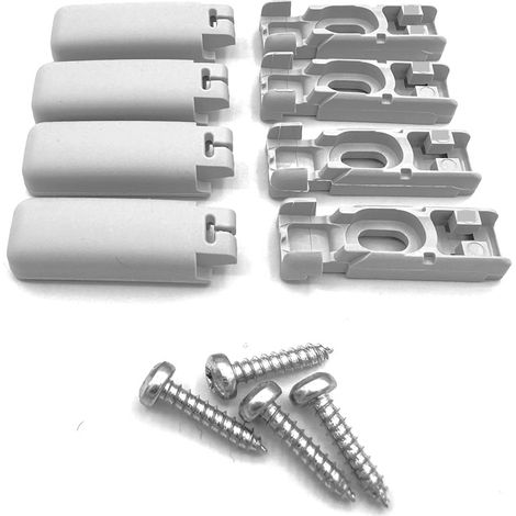 4-piece set of pleated roller blind base accessories (white/black/grey) available in stock. (1/5)