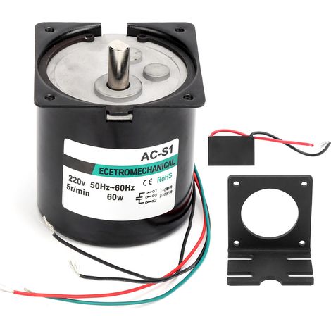 Moteur synchrone CA CW/CCW à aimant permanent, couple élevé 60W pour machine-outil CNC XD80KTYZ5tr/min AC220V (1/5)