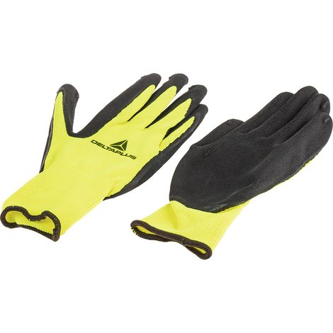 Gants de manutention Delta Plus taille 8, M, Manutention générale, 2 gants, Jaune ( Prix pour 1 paire )