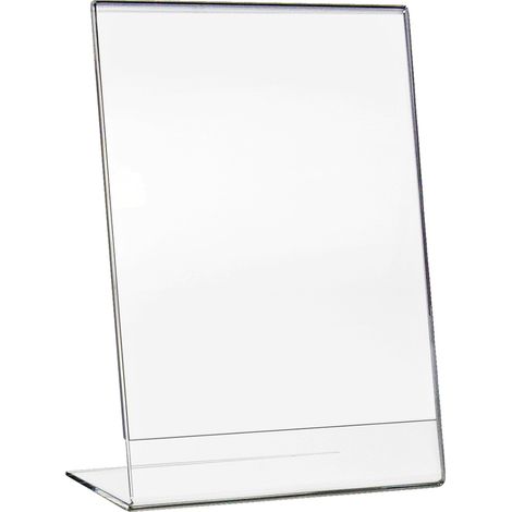 HMF 46932 Tischaufsteller L-Ständer Din A5 Acryl, Menükartenhalter, Hochformat, 15 x 21 x 8,3 cm (1/3)