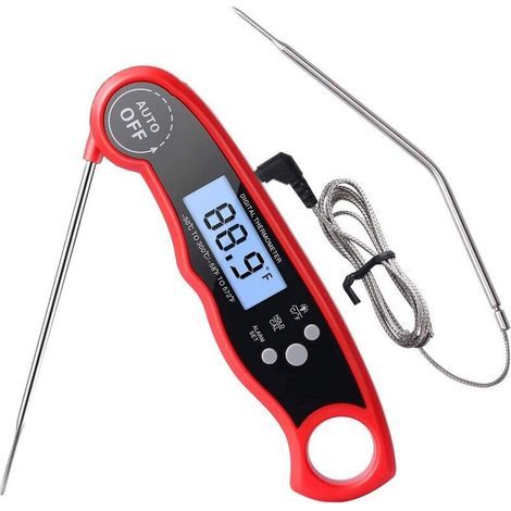Thermomètre de cuisine - Sonde LCD numérique - Rapide et précis - Alarme de température - Thermomètre pour grillades/barbecue (1/3)