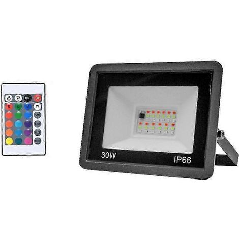 Faro LED RGB AC200-265V IP66 impermeabile per esterni, ideale per illuminazione paesaggistica, giardini, terrazze e patii, 100W. (1/5)