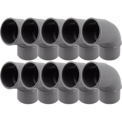10 coudes PVC évacuation Ø40 Mâle Femelle 67°30 - Nicoll (1/5)