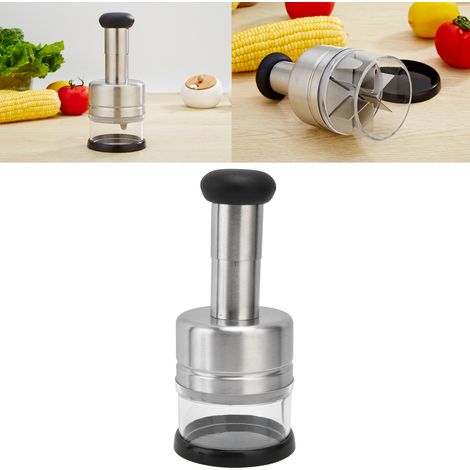 Coupe-oignons en acier inoxydable, trancheuse à légumes, ustensile de cuisine pratique, presse-ail, accessoires de cuisine (1/5)
