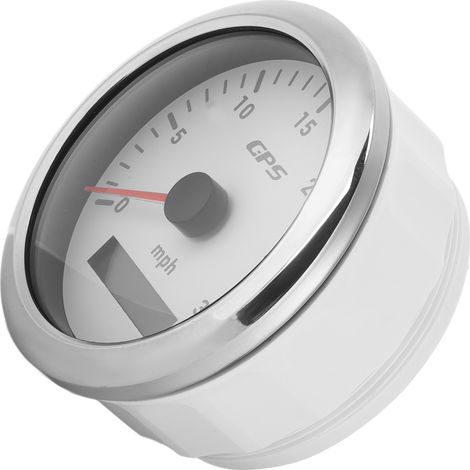 Compteur GPS 3,3 pouces 0-30 MPH/H Jauge de Vitesse Rétroéclairage Multicolore IP67 Étanche pour Voiture Camping-car Bateau Yacht Cadran Blanc (1/5)