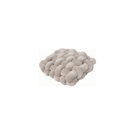 Coussin de chaise carré tissé – Gris clair – Dimensions 30 × 33 × 12 cm (1/5)