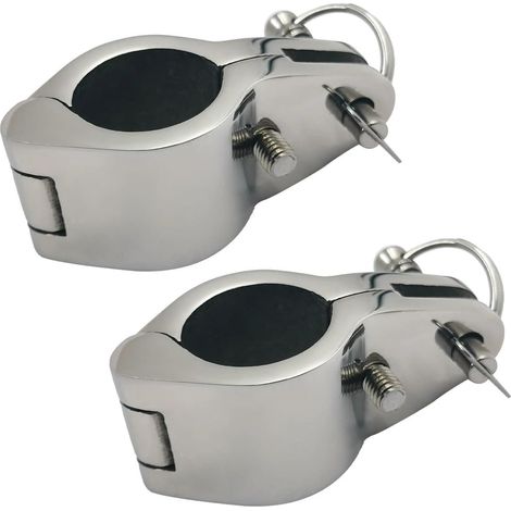 Raccord supérieur Bimini for Bateau, 2 pièces, 22mm/25mm/32mm, mâchoire articulée coulissante Marine en Acier Inoxydable 316, matériel supérieur Bimini, Pinces de Montage sur Rail(25mm) (1/5)