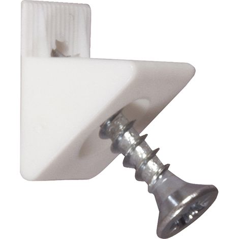 Fermaschiena con vite - bianco - 12 pz.