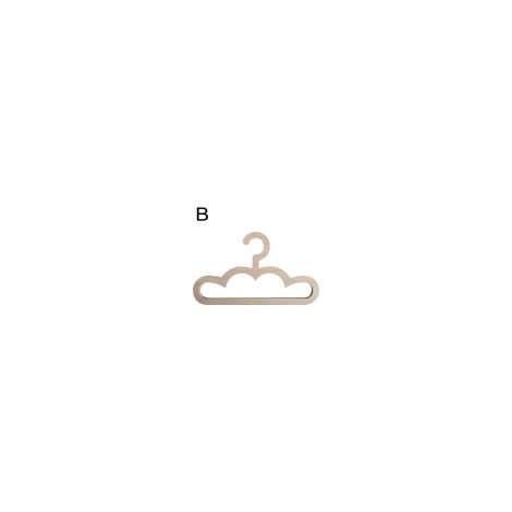 Portemanteau mural en bois en forme de nuage, cintre décoratif chambre bébé et enfant, rangement mural créatif en bois naturel (1/5)