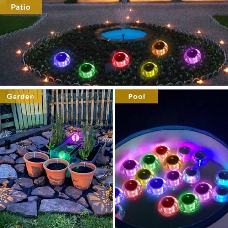 Lampade da Piscina Solari, 2 Pezzi LED Colori Cambianti per Giardino Terrazza Balcone o Piscina - AUTRES (1/3)