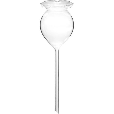 Arrosoir automatique en forme de fleur en verre borosilicate pour plantes d'intérieur – Système irrigation autonome par capillarité, pour pots, vacances, design décoratif, maintien humidité (1/4)