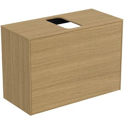 IS WT-Platte Conca mittiger Ausschnitt 802x373mm Eiche hell