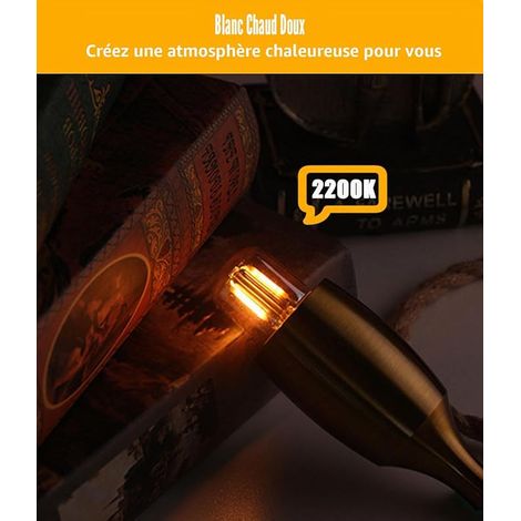 Vintage E14 Ampoule LED 1W Mini Couleur Ambre Verre Ampoule, Blanc Chaud 2200K, Ampoule à Filament LED E14, Ampoule (1/3)