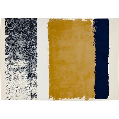 Tappeto CAMDEN - 160 x 230 cm - giallo senape, blu marine, grigio (1/5)
