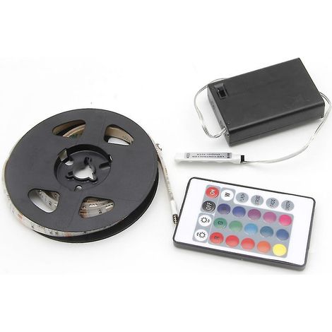 Bande LED étanche et flexible avec télécommande pour éclairage d'ambiance dans une pièce ou une maison. (1/4)