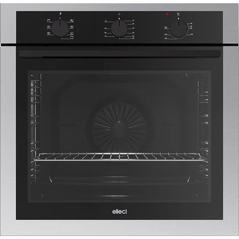 Elleci FIAP602INNS. Tipo di forno: Forno elettrico. Colore del prodotto: Acciaio inox, Tipo di controllo: Manopola, Posizione di controllo: Frontale. Tipo di timer: Meccanico. Consumo energetico (c... (1/2)