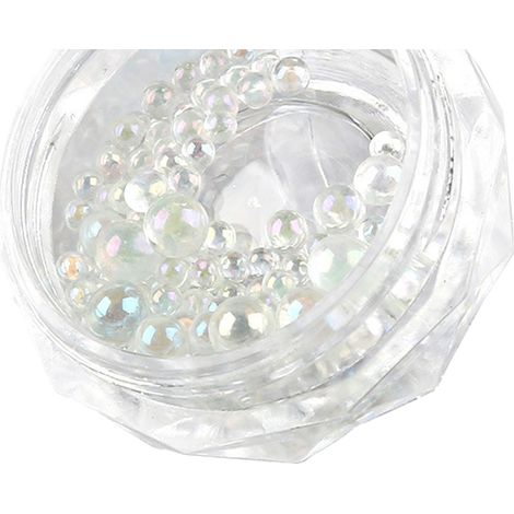 Perle Art Ongles - Perles Imitation Semi-Rondes 3D pour Décoration Manucure et Pédicure - Lot de 100 Pièces