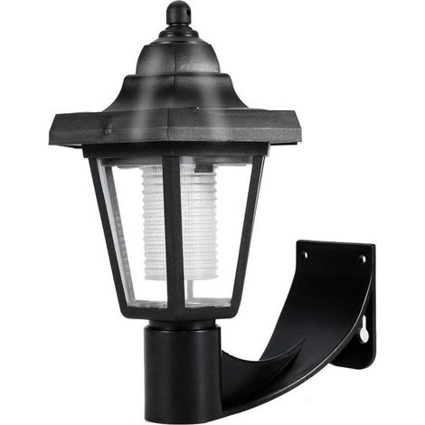 Solarbetriebene LED-Wandleuchte für den Außenbereich, Garten, Balkon, Einfahrt – Automatische Dunkelheitserkennung, warmes Licht, modernes Design, wasserdicht, bis zu 10 Stunden Akkulaufzeit (1/4)