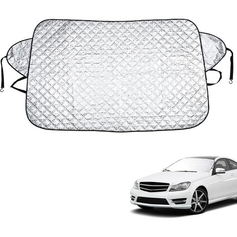HOXILEELEO - Protection pare-brise ultra-résistante et extra-épaisse, résistante à la neige, à la glace, au gel, au soleil, aux UV et à la poussière, imperméable et adaptée à la plupart des voitures p (1/5)