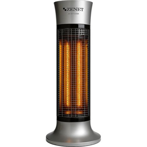 Infrarot-Heizstrahler ZENET ZET-516, silber, 1000W Energieeffiziente und sichere Heizung mit IP24-Schutz (1/5)