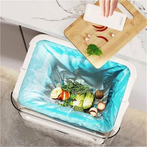 Poubelle Murale - Poubelle Pliable - Pour Porte D'Armoire De Cuisine - Capacité 5 L - Gris (1/5)