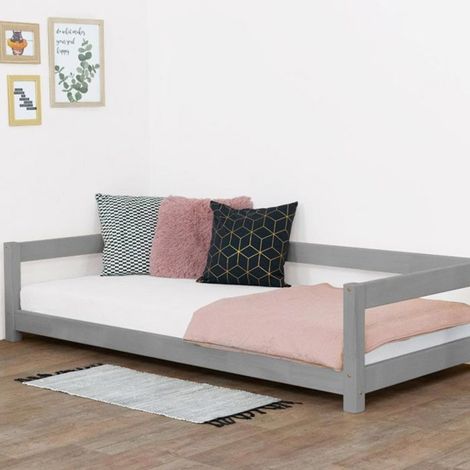 Lit Montessori enfant STUDY 90 x 160 gris