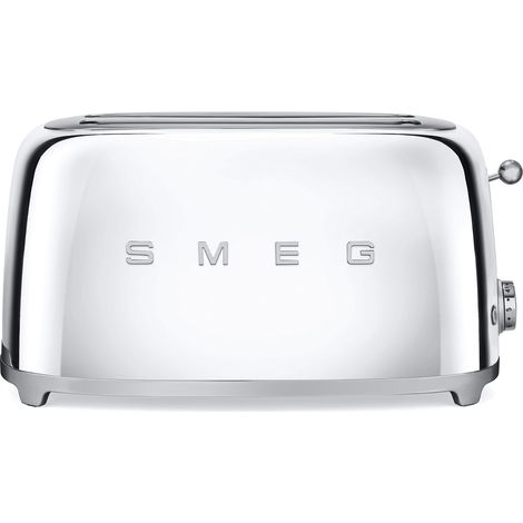 Smeg – Grille-pain 2 fentes TSF02SSEU – Puissance 1500W – Fentes extra-larges 36mm – 6 niveaux de brunissage – Tiroir ramasse-miettes amovible (1/10)