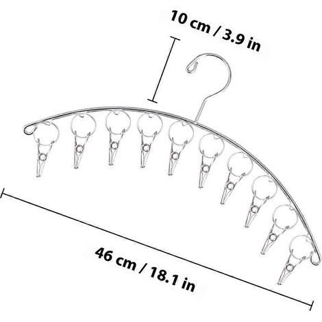 Étendoir à linge métallique Drip Hanger, compatible avec le séchage des sous-vêtements et des chaussettes (lot de 2) (1/4)