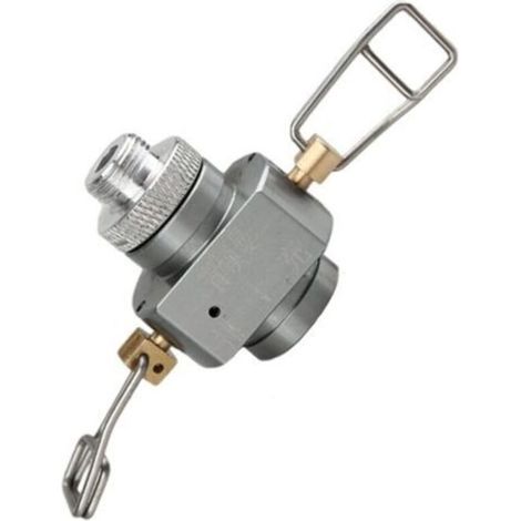 Tragbares, aufblasbares Gasventil für Propangas-Campingkocher, Silber-/Kupferadapter (1/5)